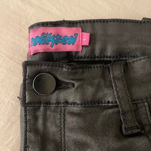 Edikted Luna faux leather flare pants